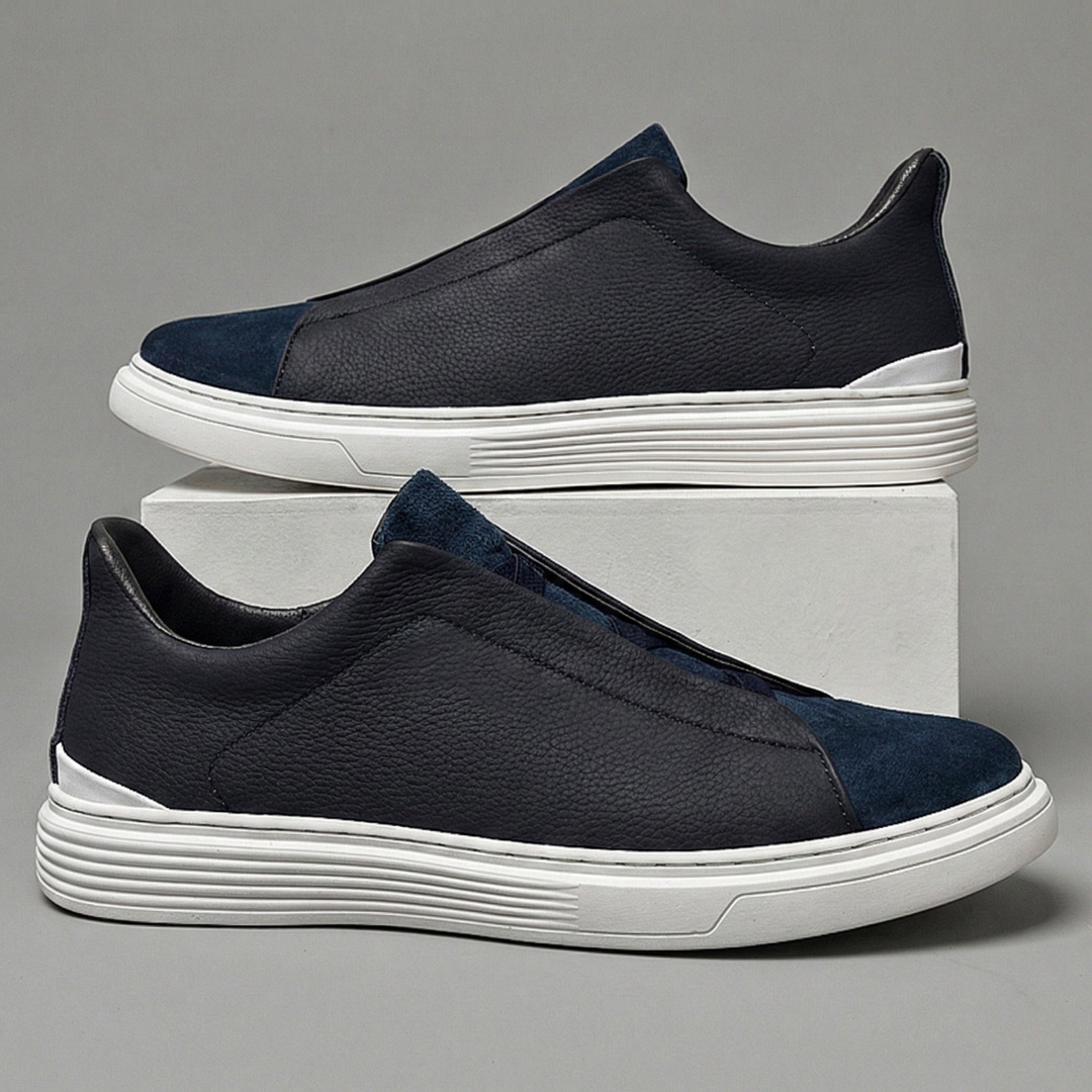 Sebastien Leather And Suede Sneakers