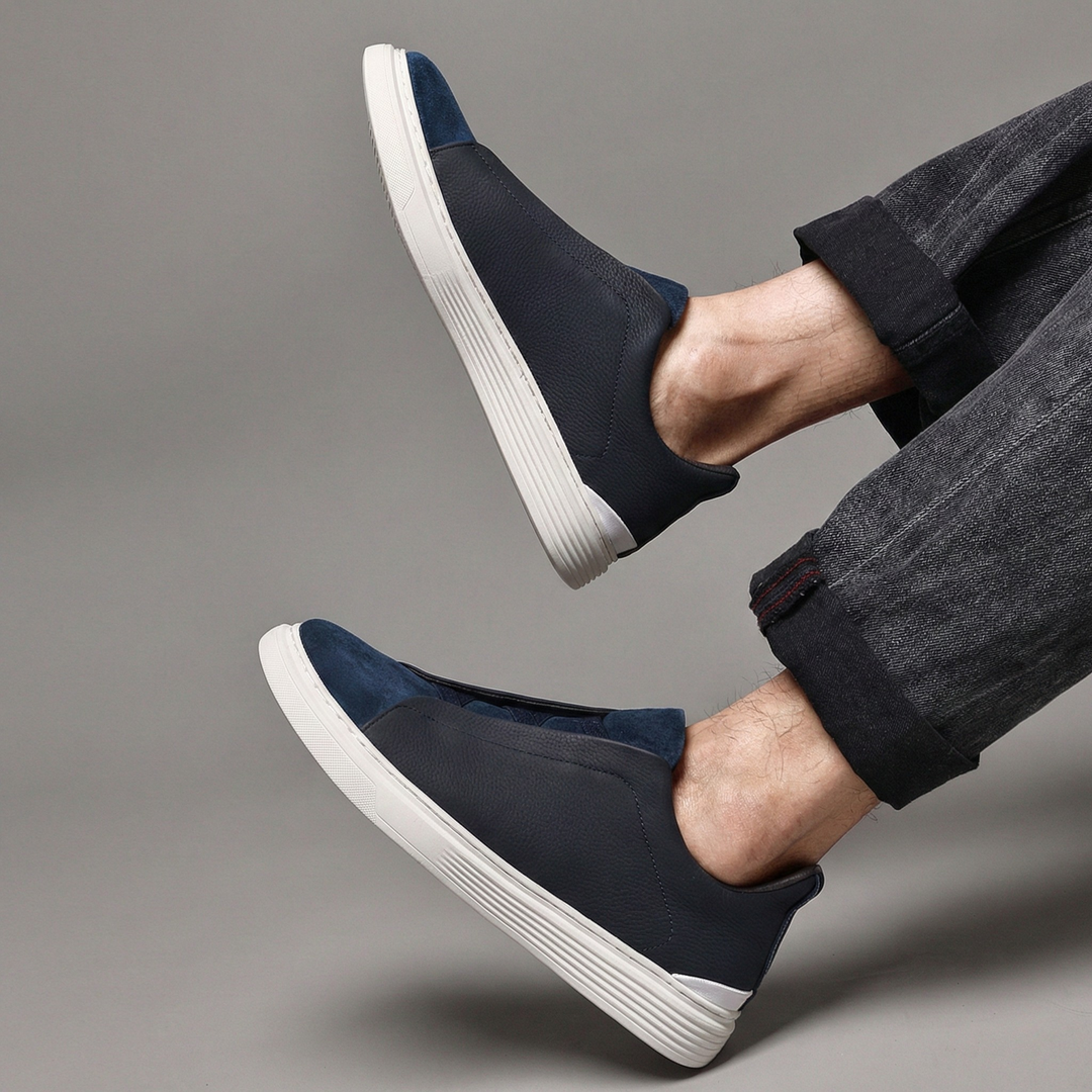 Sebastien Leather And Suede Sneakers
