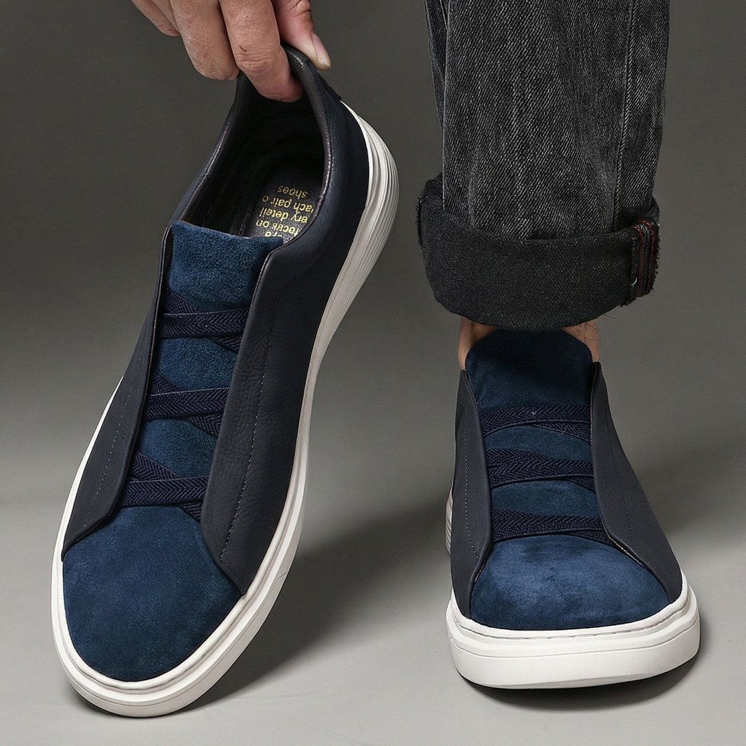 Sebastien Leather And Suede Sneakers
