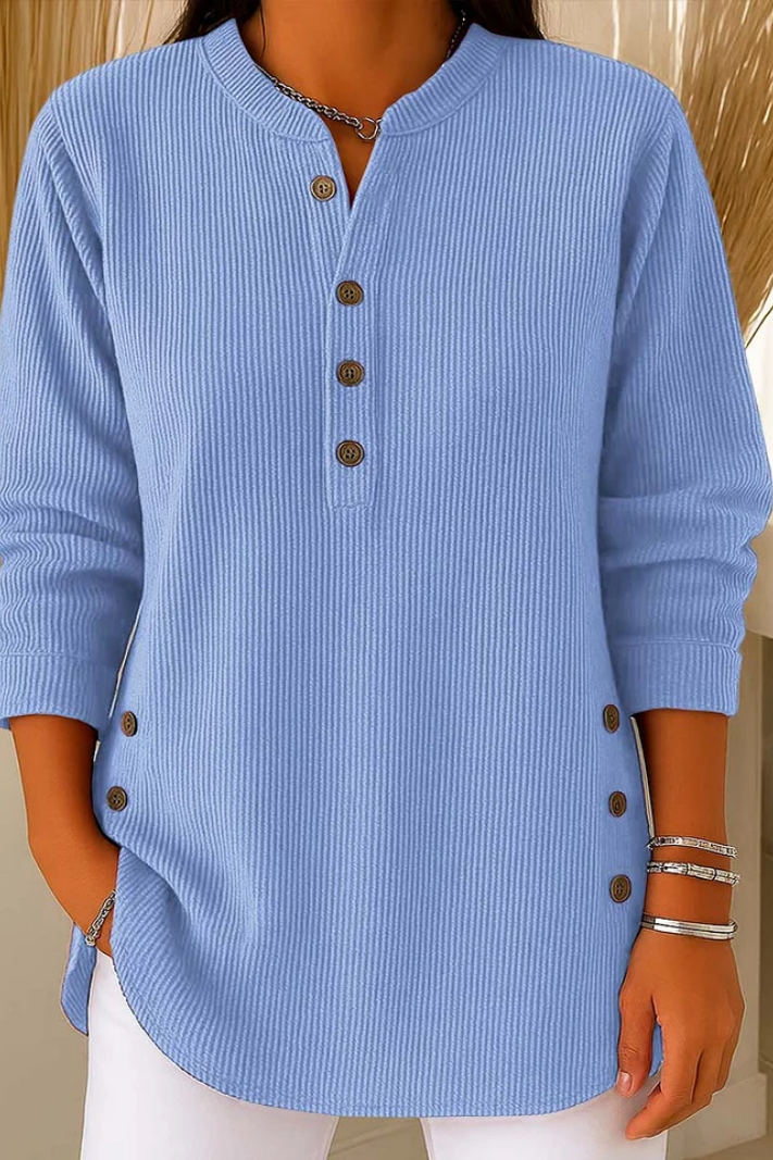 Olivia - Knit Sweater with Button Detail