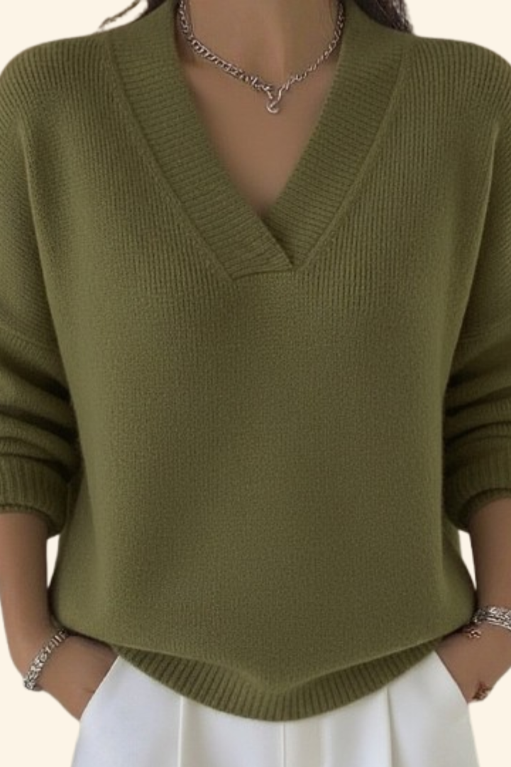 Top Alea Luxe with V-neck