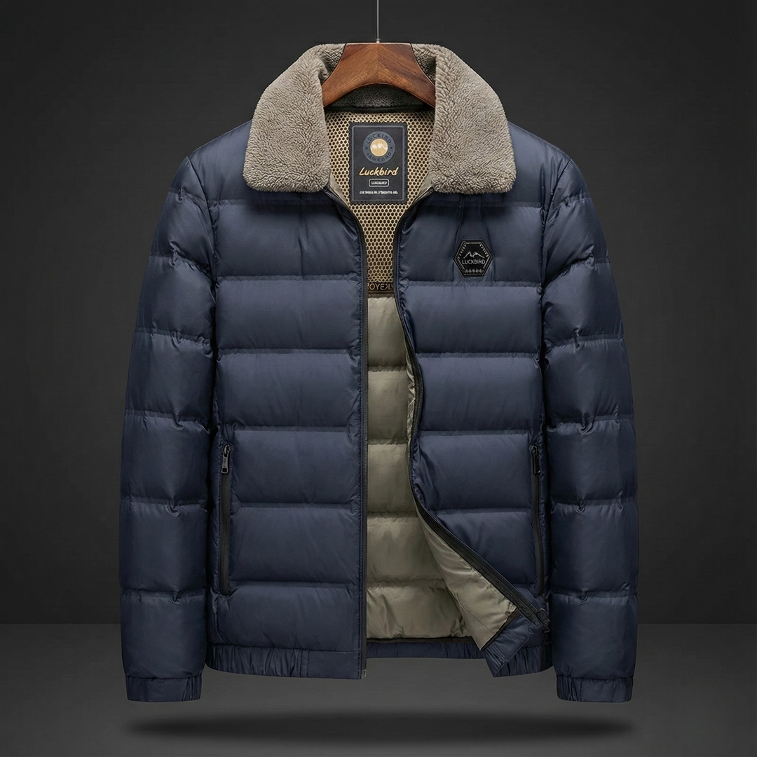 Shearling-Collared Puffer Jacket