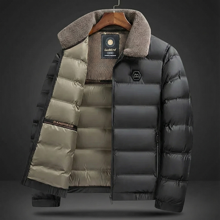 Shearling-Collared Puffer Jacket