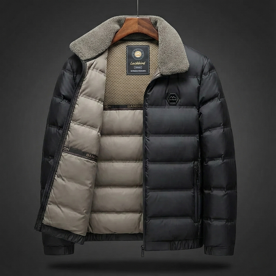 Shearling-Collared Puffer Jacket
