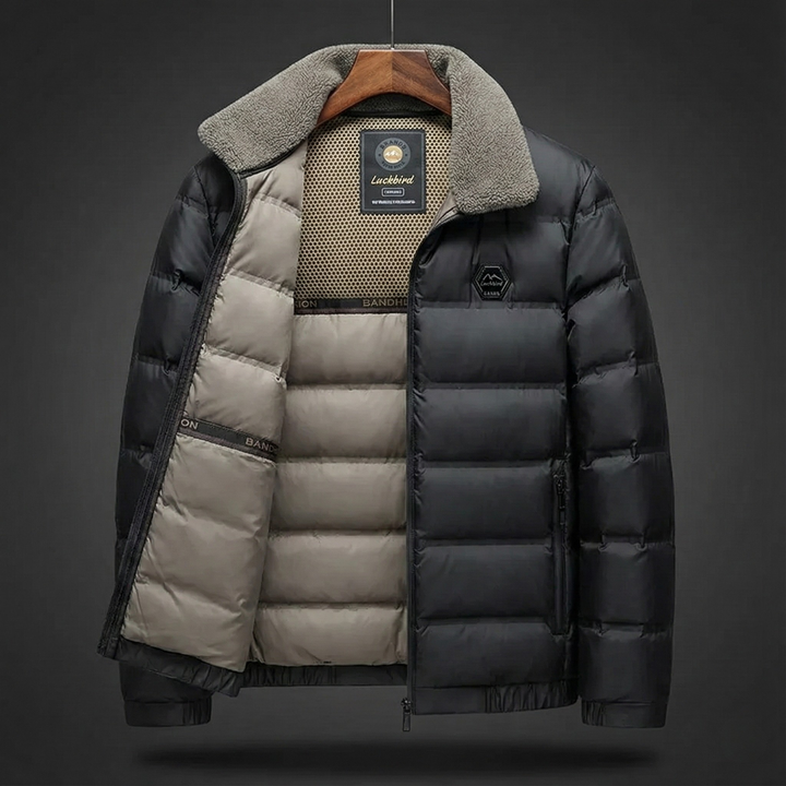 Shearling-Collared Puffer Jacket