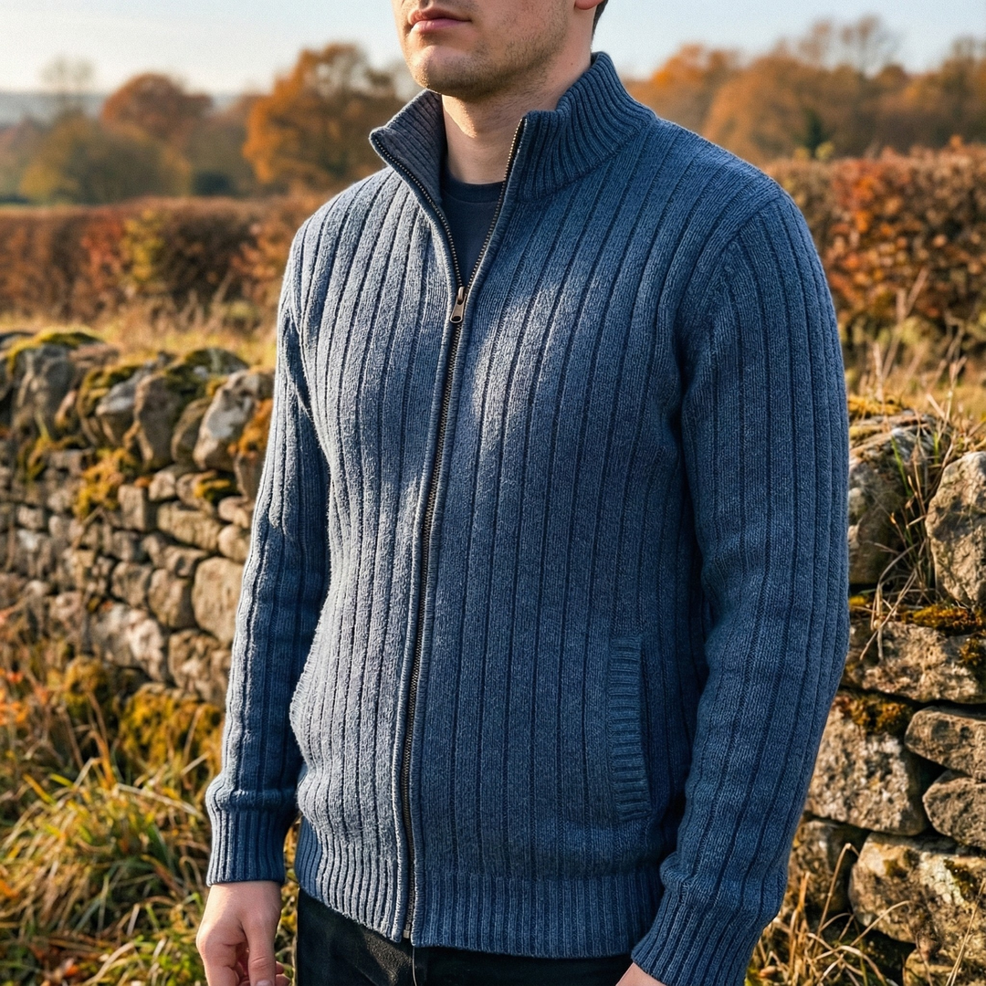 Cashmere Zip-Up Cardigan