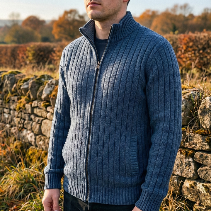 Cashmere Zip-Up Cardigan