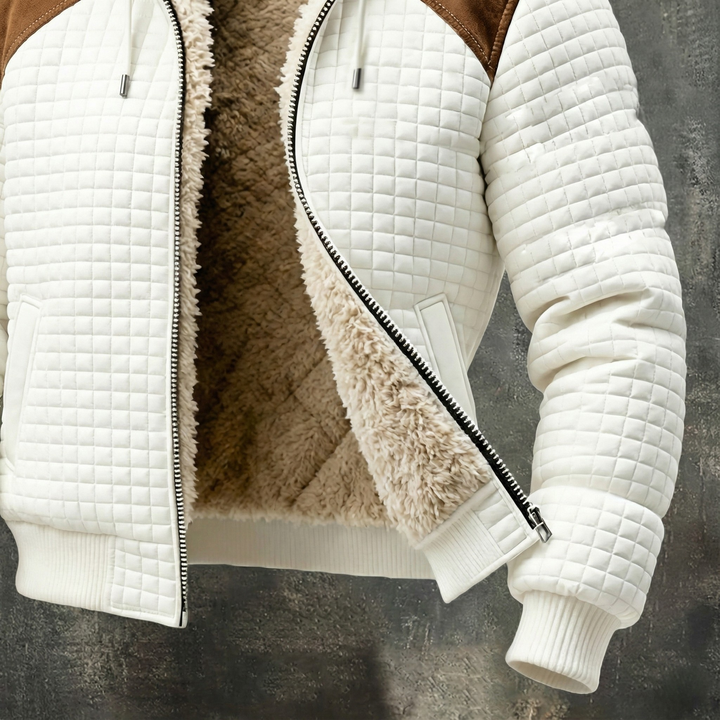 Cozy Quilted Sherpa-Lined Hooded Winter Coat
