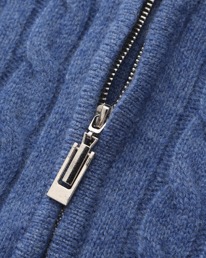 Cashmere Knit Half-Zip Sweater