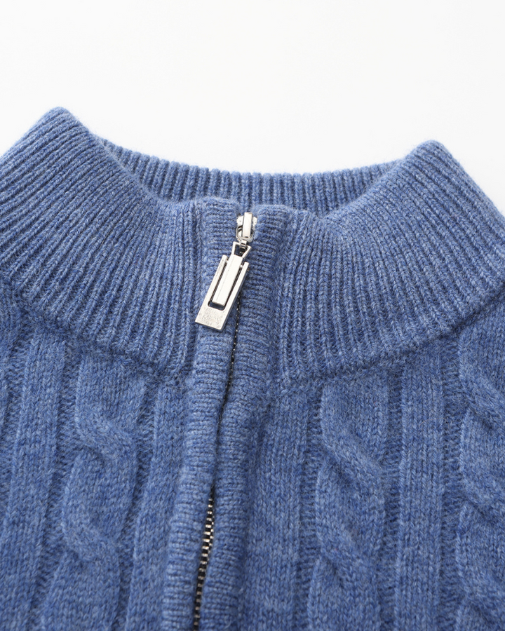 Cashmere Knit Half-Zip Sweater