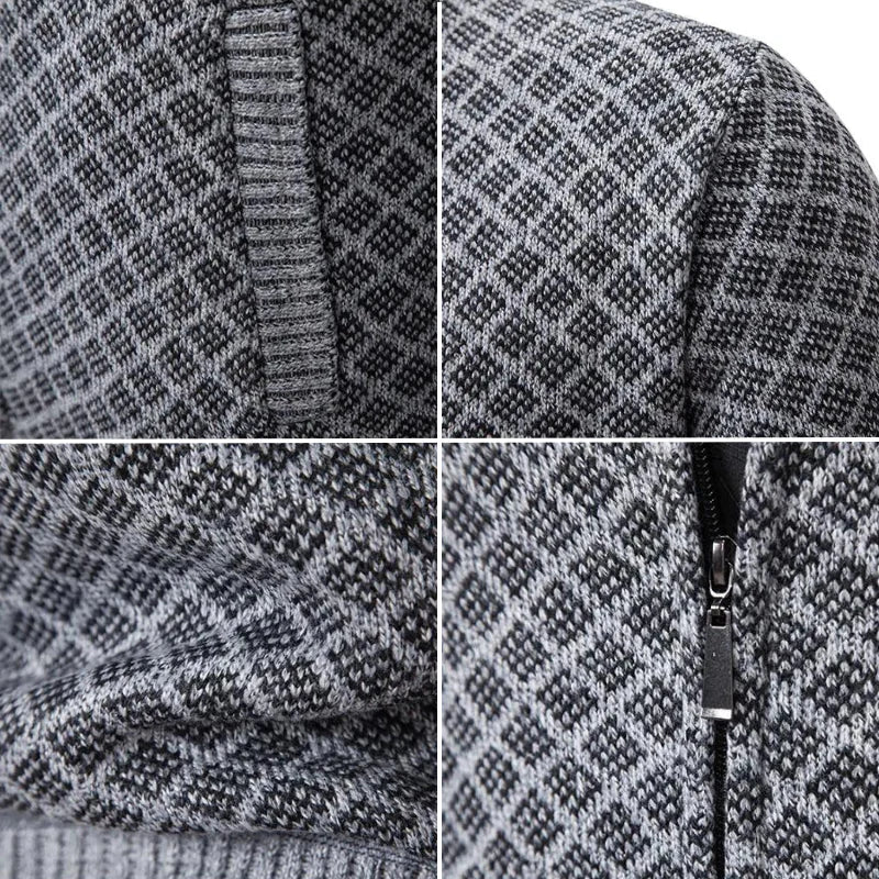 Knit Zip-Up Cardigan