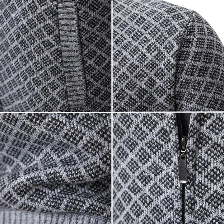 Knit Zip-Up Cardigan