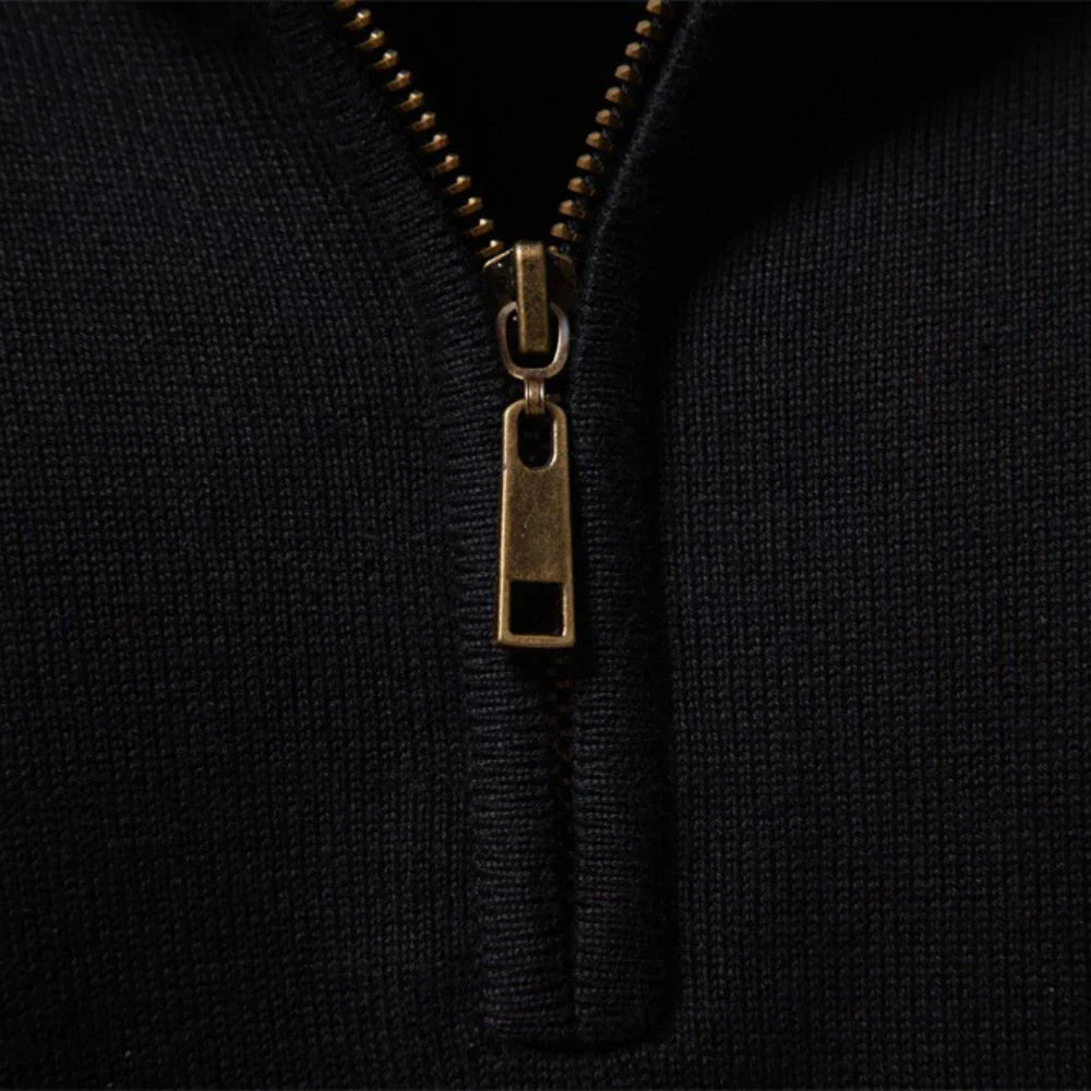 Fabio Quarter-Zip Knit Pullover