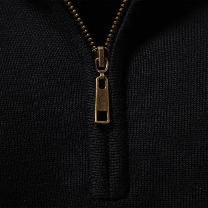 Fabio Quarter-Zip Knit Pullover
