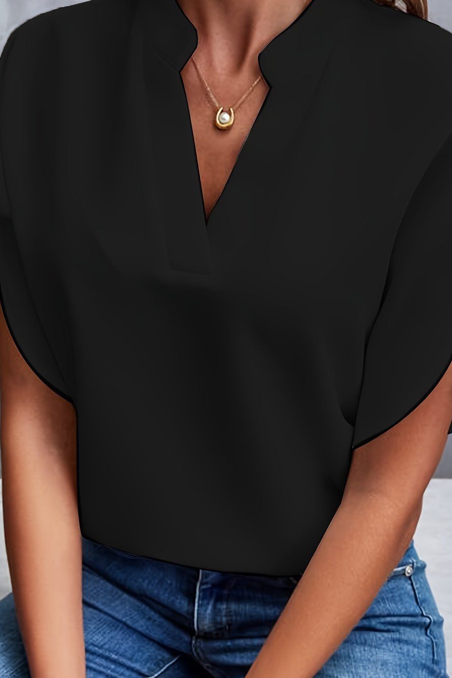 Pure Elegance V-Neck Blouse