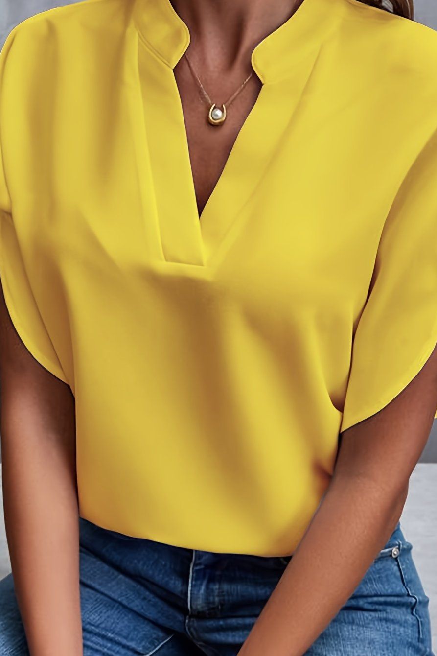 Pure Elegance V-Neck Blouse