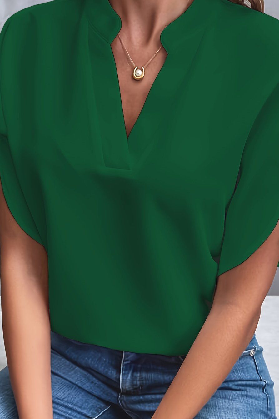Pure Elegance V-Neck Blouse