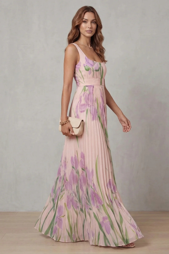 Vivienna –  Pleated Maxi Dress