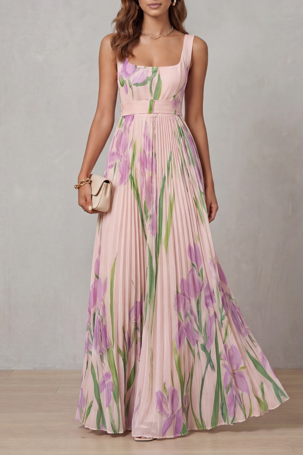 Vivienna –  Pleated Maxi Dress