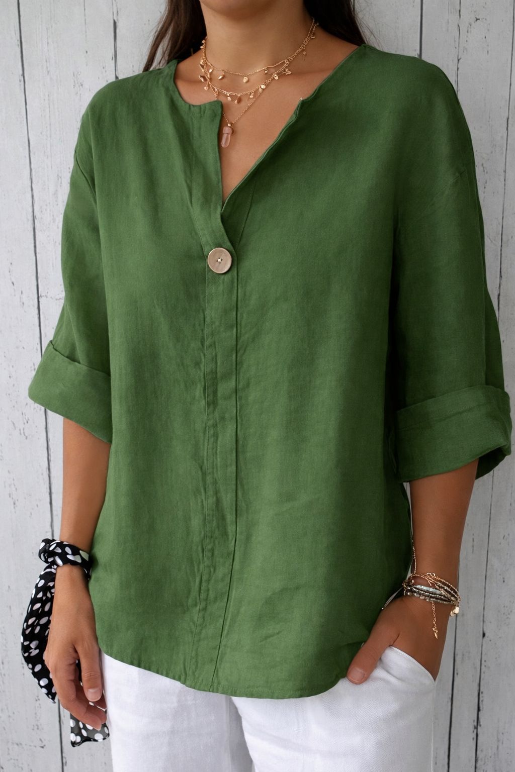 Elegance Blouse with Button Detail
