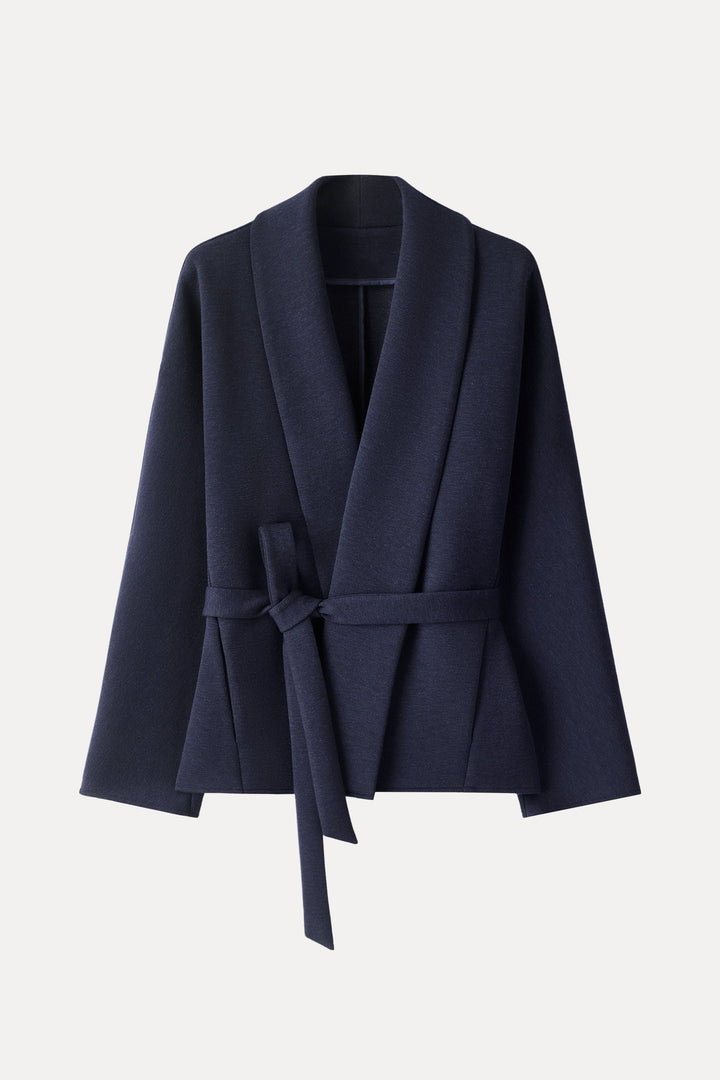 Shawl Collar Jacket with Belt