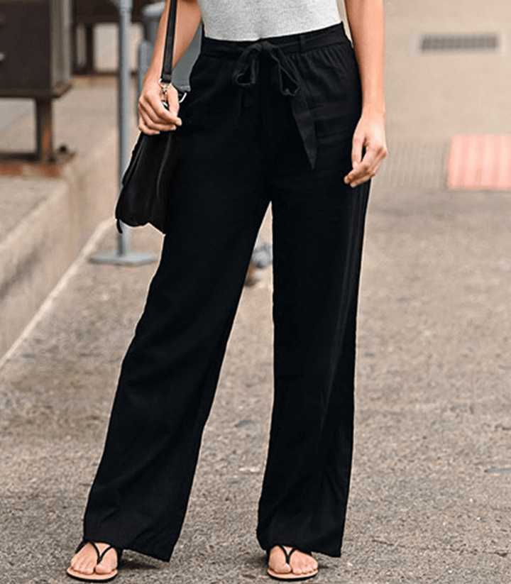 Joleen - Women's pants with drawstring and elastic waistband