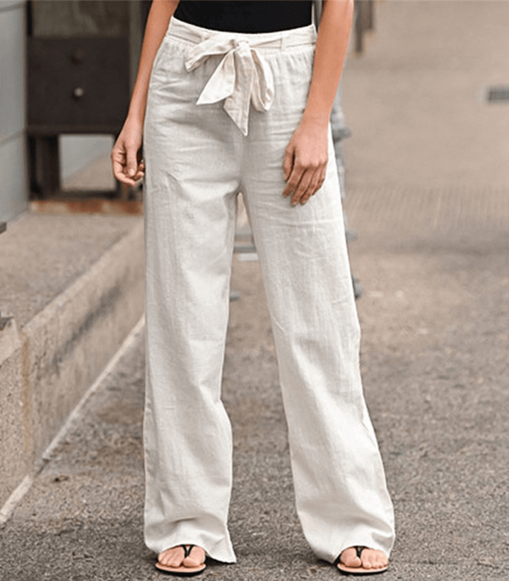 Joleen - Women's pants with drawstring and elastic waistband