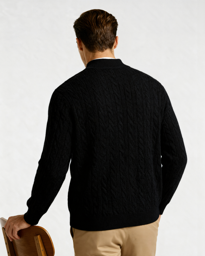 Cashmere Knit Half-Zip Sweater