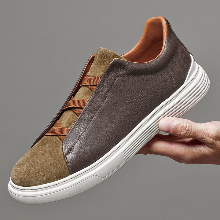 Sebastien Leather And Suede Sneakers