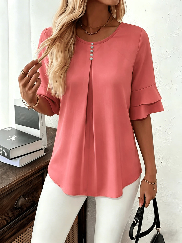Celestia – GraceFlow Pleated Blouse