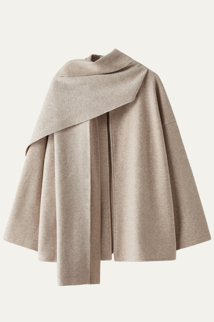 Jacket with oversized scarf