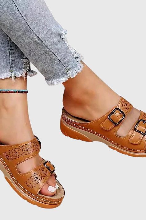 Diora™ | Leather Orthopedic Sandals