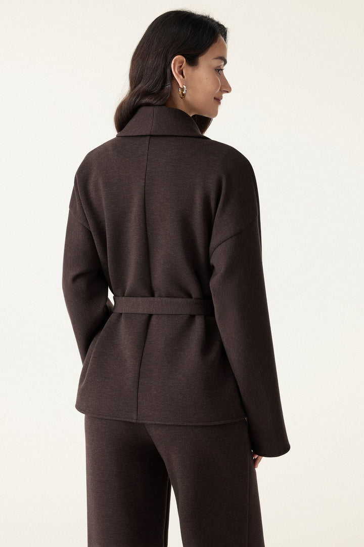 Shawl Collar Jacket with Belt