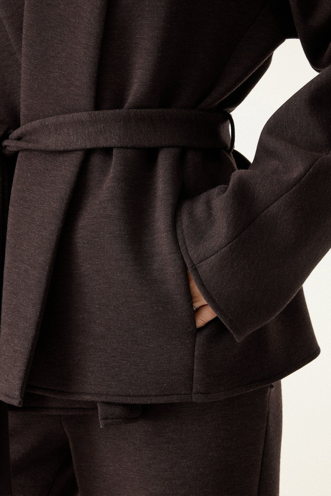 Shawl Collar Jacket with Belt