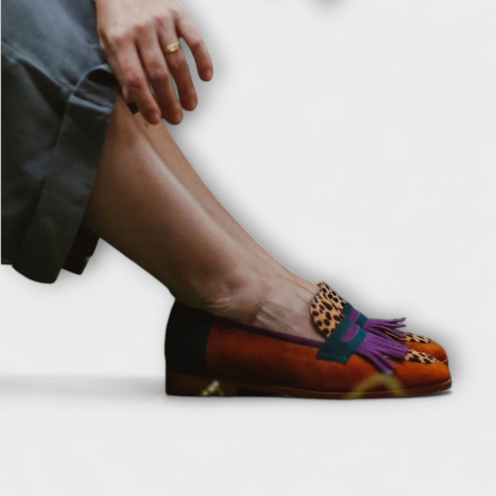Fallon™ | Brown Leopard Print Loafers