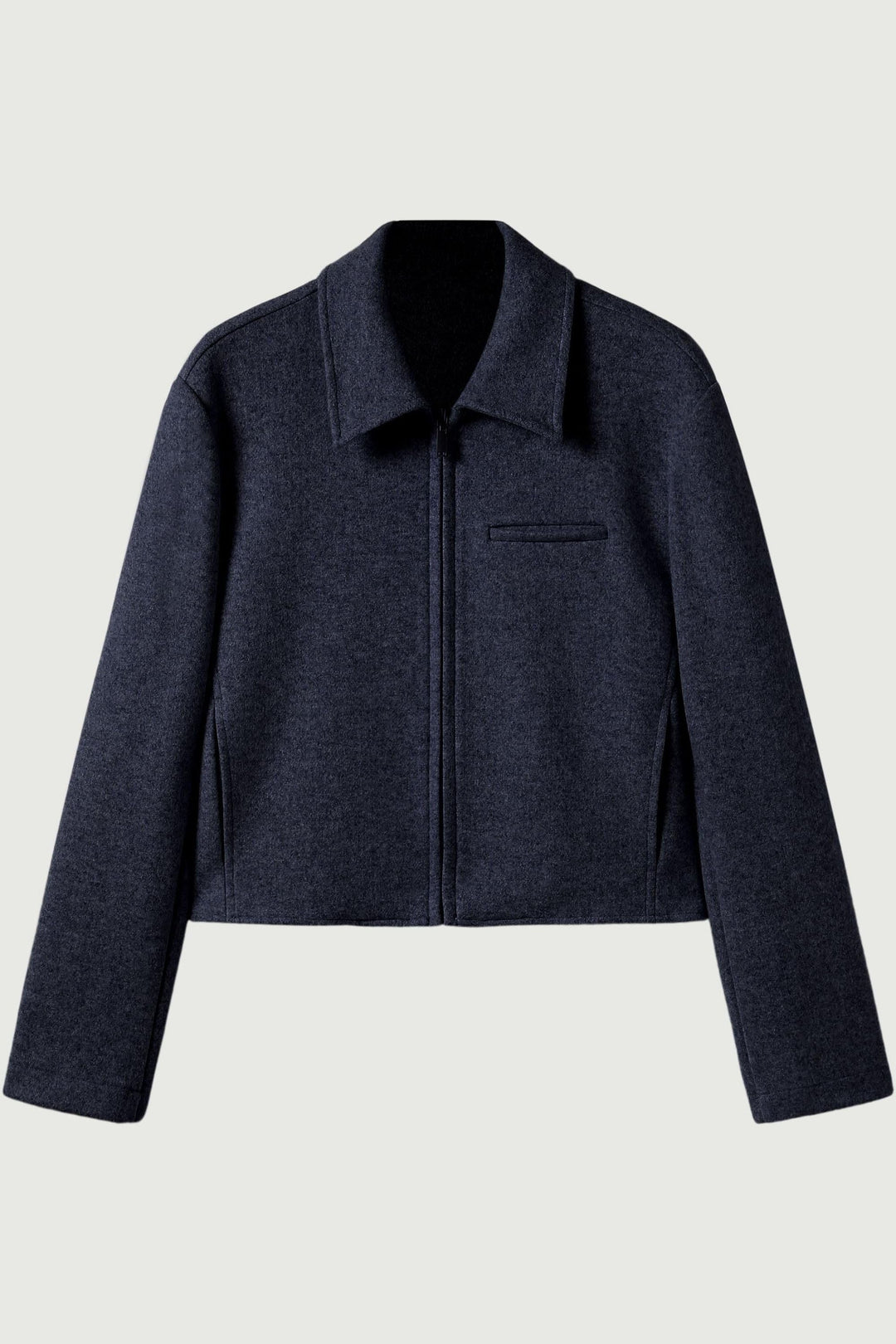 Cropped jacket with full zip