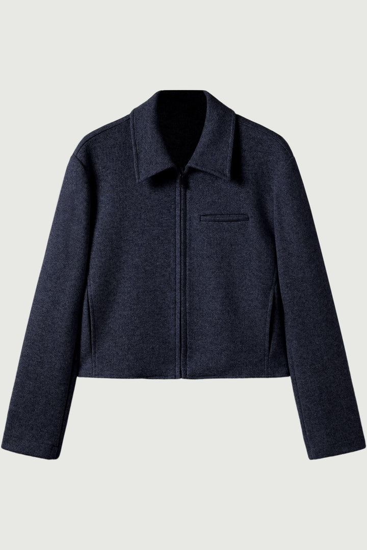 Cropped jacket with full zip