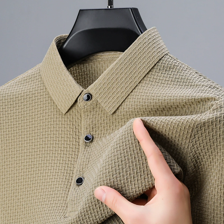 Sophisticated Textured Polo Shirt