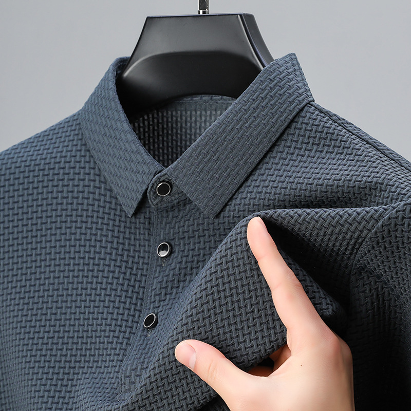 Sophisticated Textured Polo Shirt