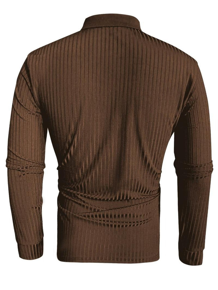 Chic Tailored Long-Sleeve Polo