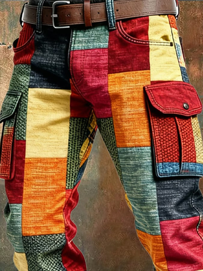 Men’s Patchwork Cargo Pants