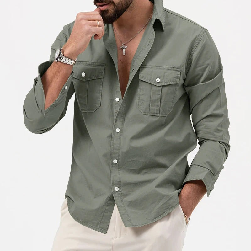 Relaxed Fit Button-Up Shirt