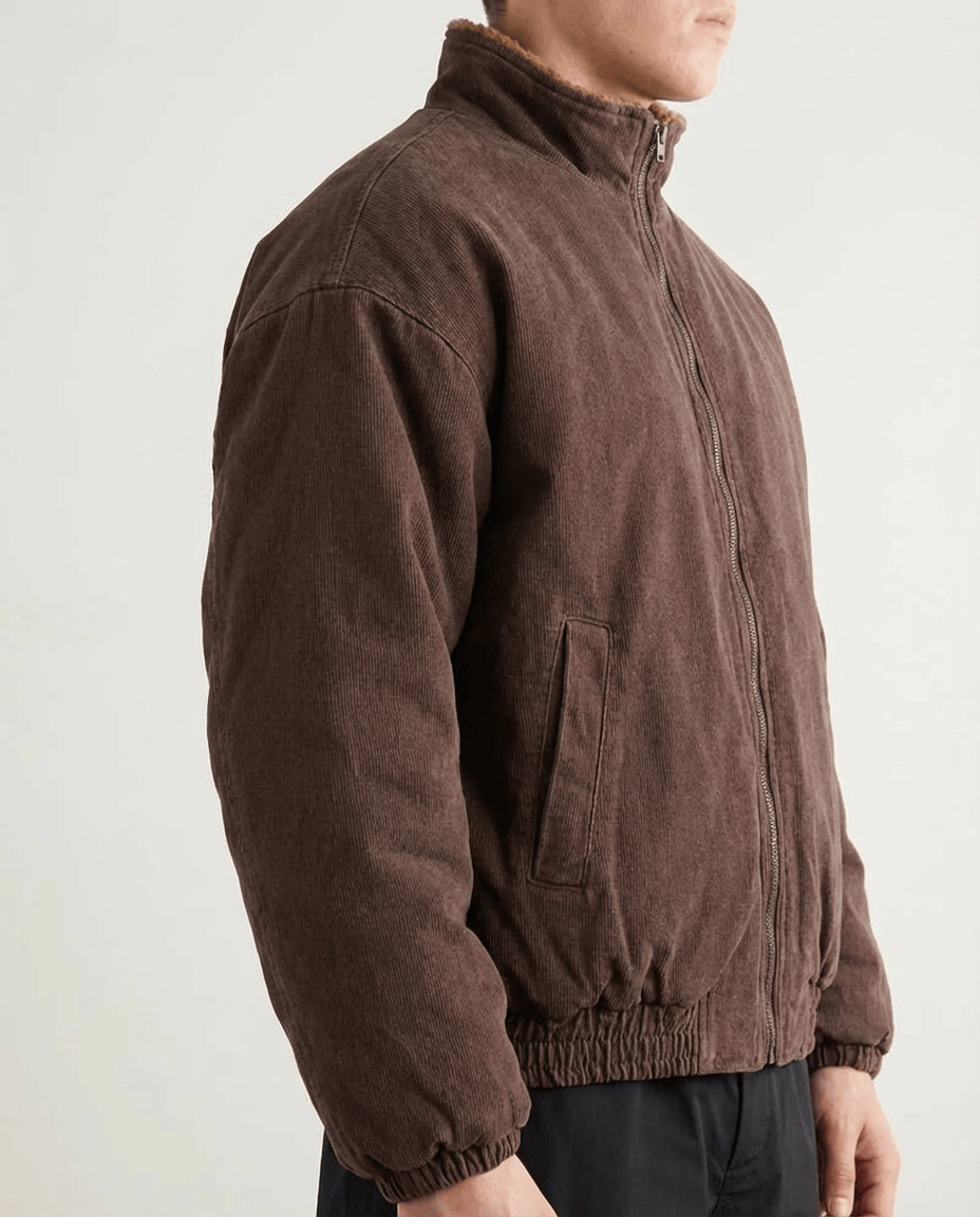 Milan Sherpa-Lined Bomber Coat