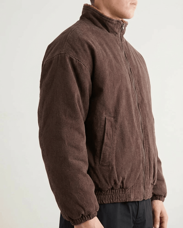 Milan Sherpa-Lined Bomber Coat